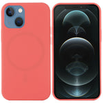 For iPhone 14 Plus 6.7 inch Compatible with MagSafe Charging Phone Case Soft Shockproof Wear-resistant Silicone Cover
