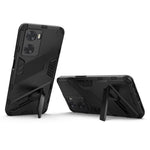 For Oppo A57 4G / A57s 4G Combo PC+TPU Back Case Hands-Free Kickstand Shock-Absorption Cover