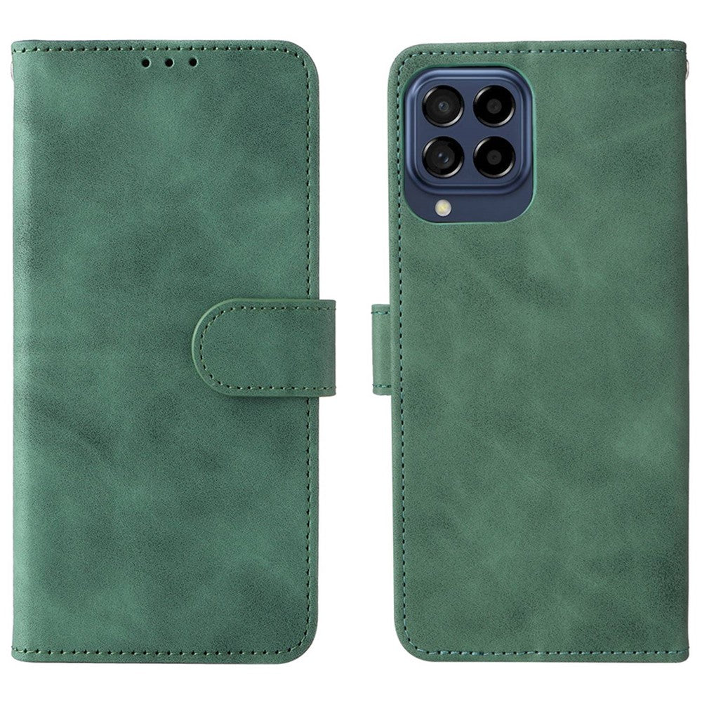 For Samsung Galaxy M53 5G Drop Proof Folio Flip Stand Wallet PU Leather Case Skin-Touch Feeling Protective Cover