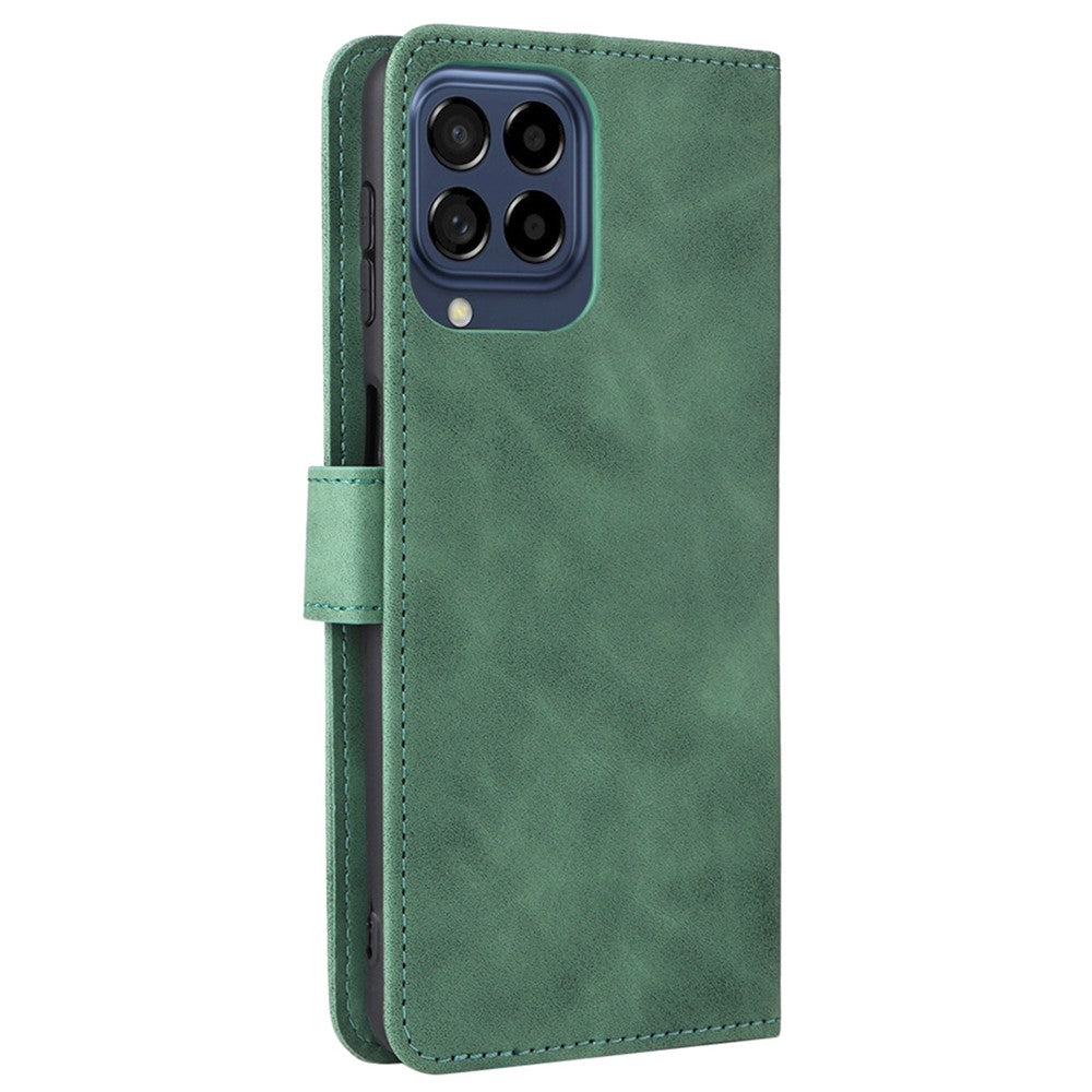 For Samsung Galaxy M53 5G Drop Proof Folio Flip Stand Wallet PU Leather Case Skin-Touch Feeling Protective Cover