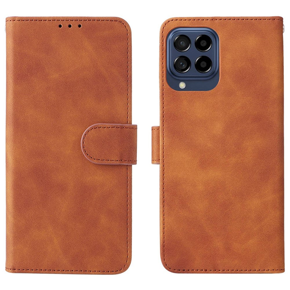 For Samsung Galaxy M53 5G Drop Proof Folio Flip Stand Wallet PU Leather Case Skin-Touch Feeling Protective Cover