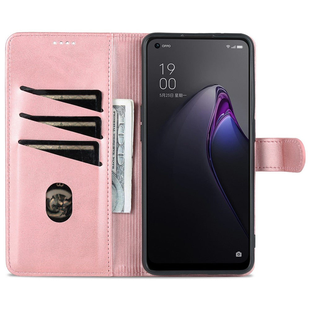 AZNS Flip Wallet Case for Oppo Reno8 5G (Global Version) / Oppo Reno8 5G, PU Leather Scratch Resistant Viewing Stand Shockproof Protective Phone Cover