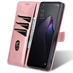 AZNS Flip Wallet Case for Oppo Reno8 5G (Global Version) / Oppo Reno8 5G, PU Leather Scratch Resistant Viewing Stand Shockproof Protective Phone Cover