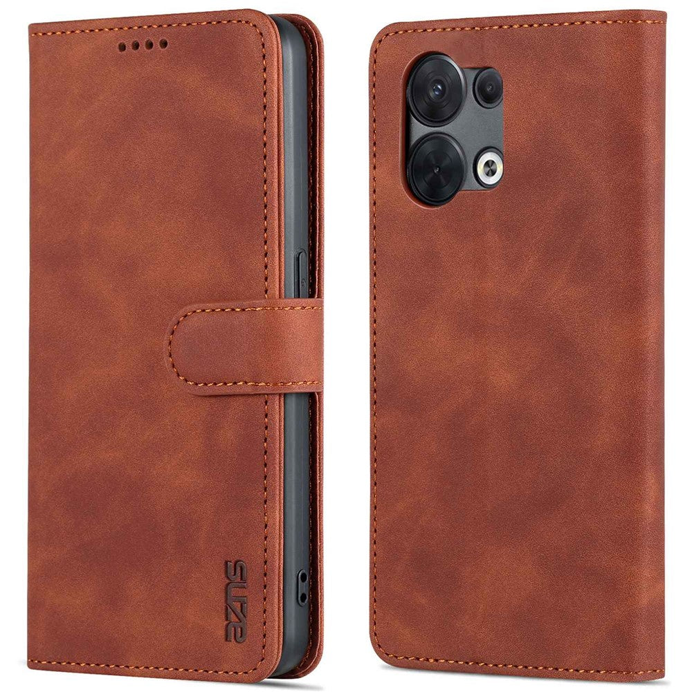 AZNS Flip Wallet Case for Oppo Reno8 5G (Global Version) / Oppo Reno8 5G, PU Leather Scratch Resistant Viewing Stand Shockproof Protective Phone Cover