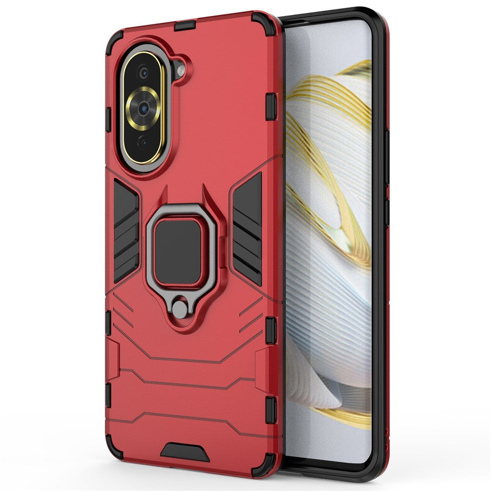 For Huawei nova 10 Pro 4G Ring Holder Kickstand Phone Case Well-protected PC + TPU Protective Cover