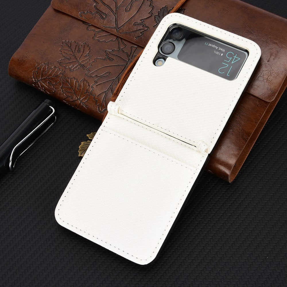 For Samsung Galaxy Z Flip4 5G Shockproof Phone Case Diamond Texture PU Leather + TPU Cover with Stand