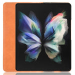 For Samsung Galaxy Z Fold4 5G Shockproof Retro Texture Phone Flip Leather Case Wallet Stand Magnetic Auto Closure Wear-resistant Phone Cover