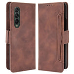 Multiple Card Slots Phone Case for Samsung Galaxy Z Fold4 5G, PU Leather Folio Flip Cover with Wallet / Stand
