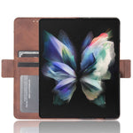 Multiple Card Slots Phone Case for Samsung Galaxy Z Fold4 5G, PU Leather Folio Flip Cover with Wallet / Stand