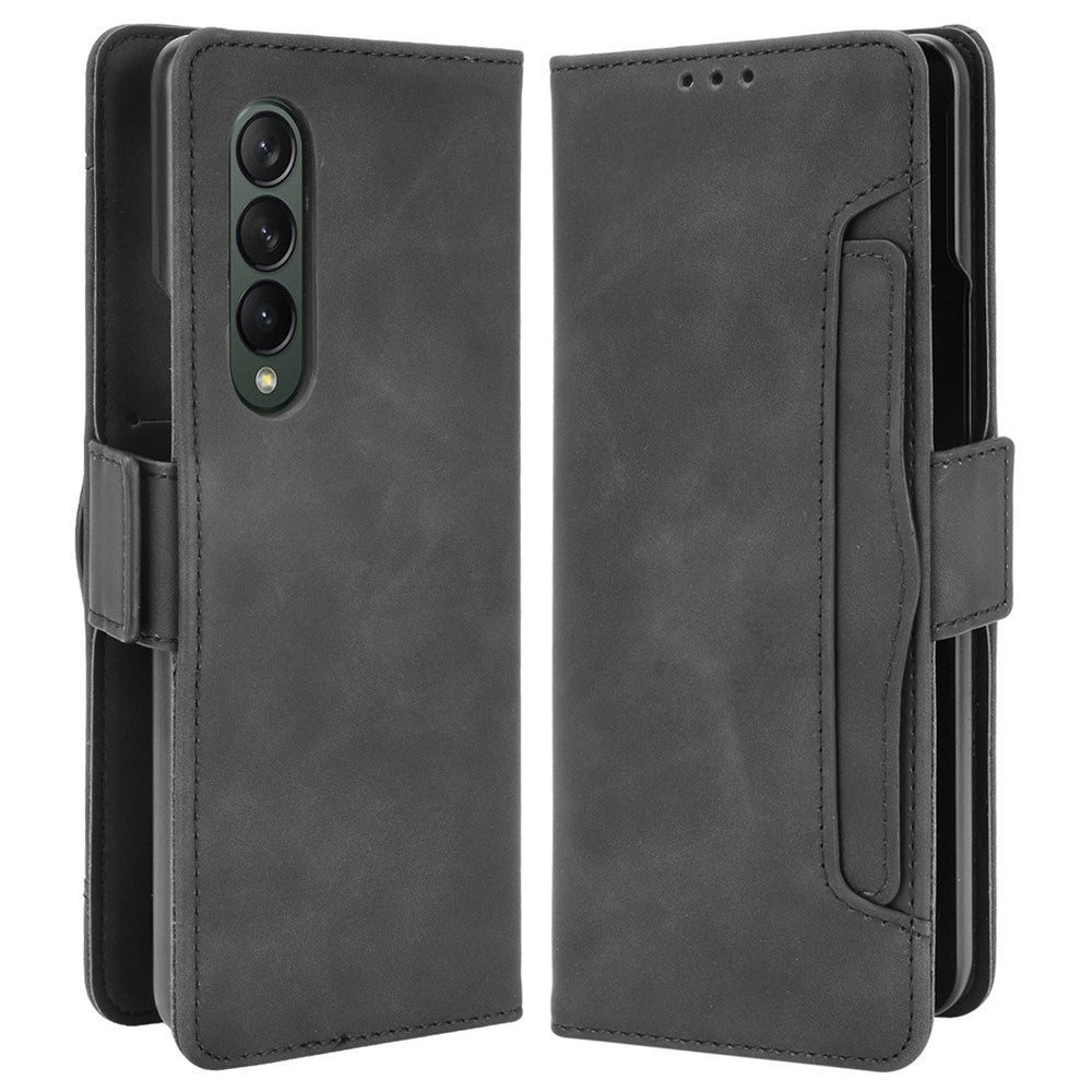 Multiple Card Slots Phone Case for Samsung Galaxy Z Fold4 5G, PU Leather Folio Flip Cover with Wallet / Stand
