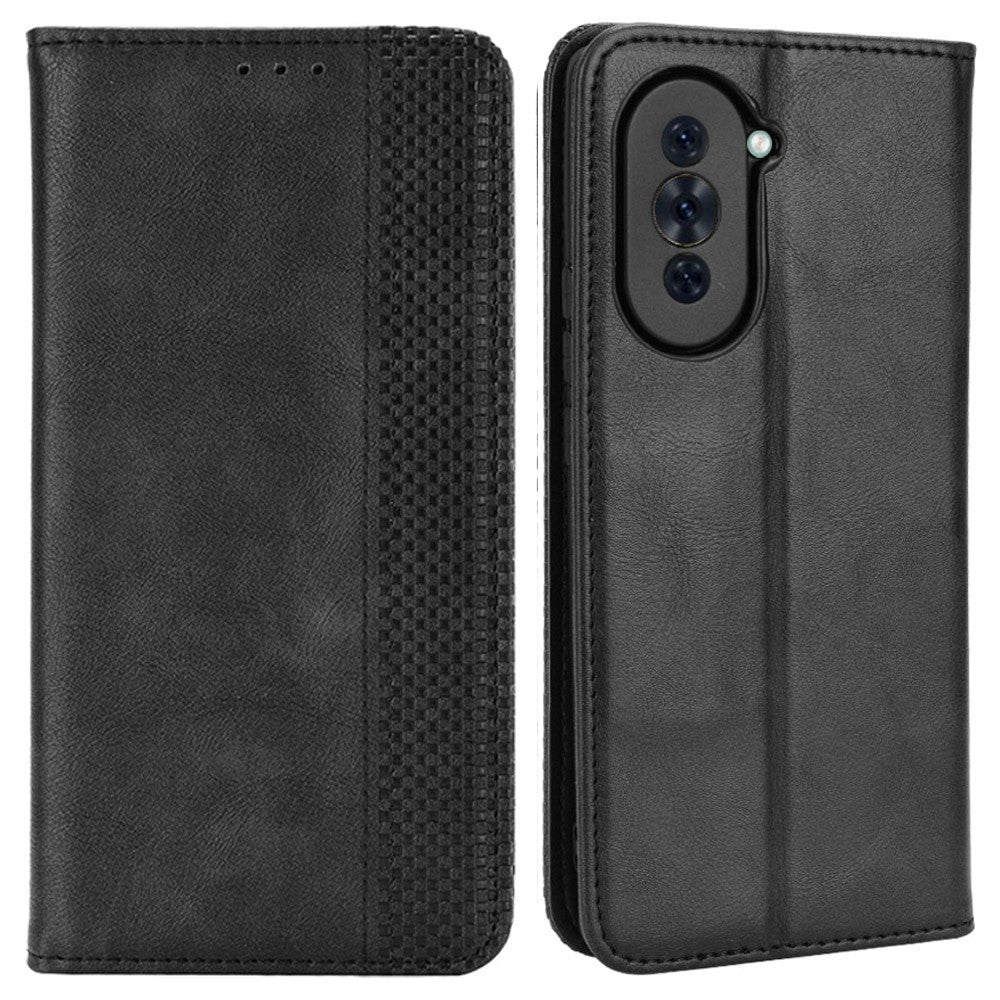 Retro PU Leather Anti-dust Wallet Case for Huawei nova 10 Pro 4G, Magnetic Stand Function Flip Auto Closing Phone Cover