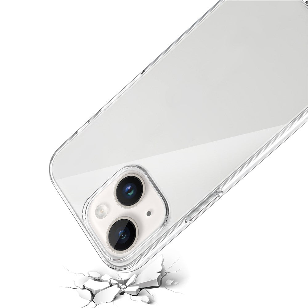 Anti-fingeraftryk cover til iPhone 14 Plus 6.7 tommer, Krystalklart Blødt TPU Stødsikkert Beskyttende Cover