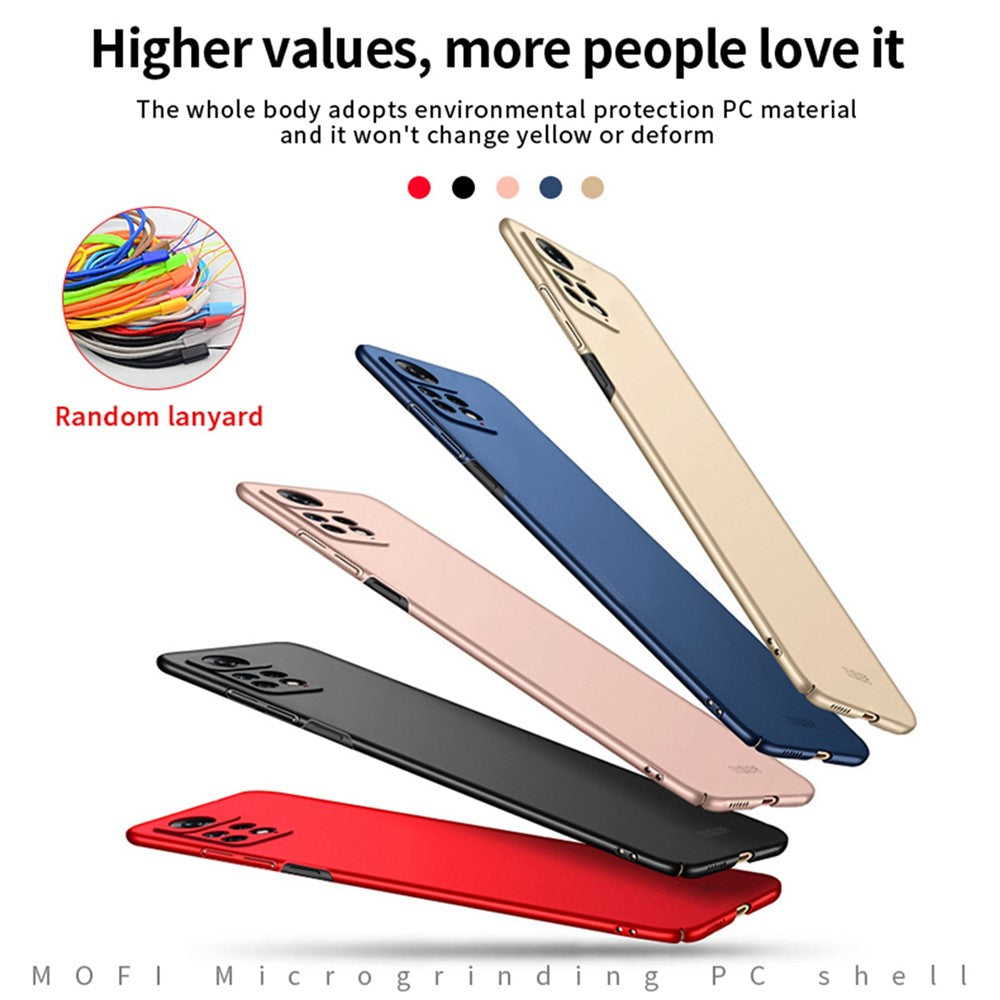MOFI JK PC Series-1 Shield for Xiaomi Redmi Note 11E Pro Fall Proof Matte Hard PC Back Case Camera Protection Phone Cover with Strap