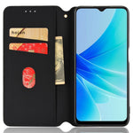 For Oppo A57 4G / A57s 4G / A57 (2022) 5G / A77 5G Magnetic Absorption Imprinting Rhombus Pattern PU Leather Stand Wallet Case Cover