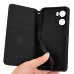 For Oppo A57 4G / A57s 4G / A57 (2022) 5G / A77 5G Magnetic Absorption Imprinting Rhombus Pattern PU Leather Stand Wallet Case Cover