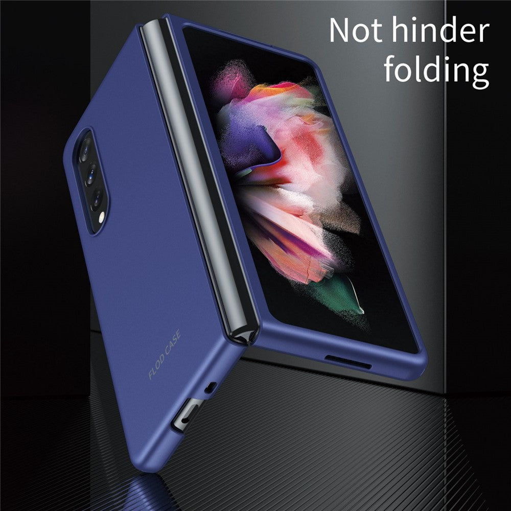 For Samsung Galaxy Z Fold4 5G Skin Touch Phone Case with Folding Design Hard PC Protective Cover