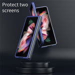 For Samsung Galaxy Z Fold4 5G Skin Touch Phone Case with Folding Design Hard PC Protective Cover