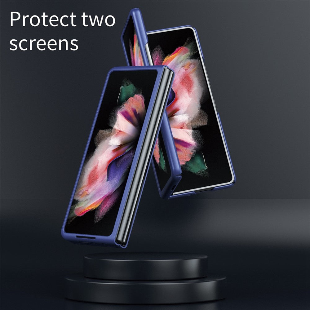 For Samsung Galaxy Z Fold4 5G Skin Touch Phone Case with Folding Design Hard PC Protective Cover