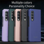 For Samsung Galaxy Z Fold4 5G Skin Touch Phone Case with Folding Design Hard PC Protective Cover