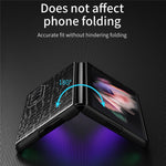 For Samsung Galaxy Z Fold4 5G Anti-Scratch Crocodile Texture PU Leather Coated Hard PC Phone Back Cover Case