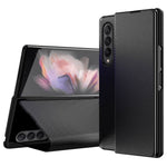 For Samsung Galaxy Z Fold4 5G Aramid Fiber Texture PU Leather Stand Case Magnetic Auto-Closure Folio Flip Phone Cover
