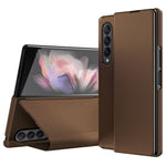 For Samsung Galaxy Z Fold4 5G Aramid Fiber Texture PU Leather Stand Case Magnetic Auto-Closure Folio Flip Phone Cover