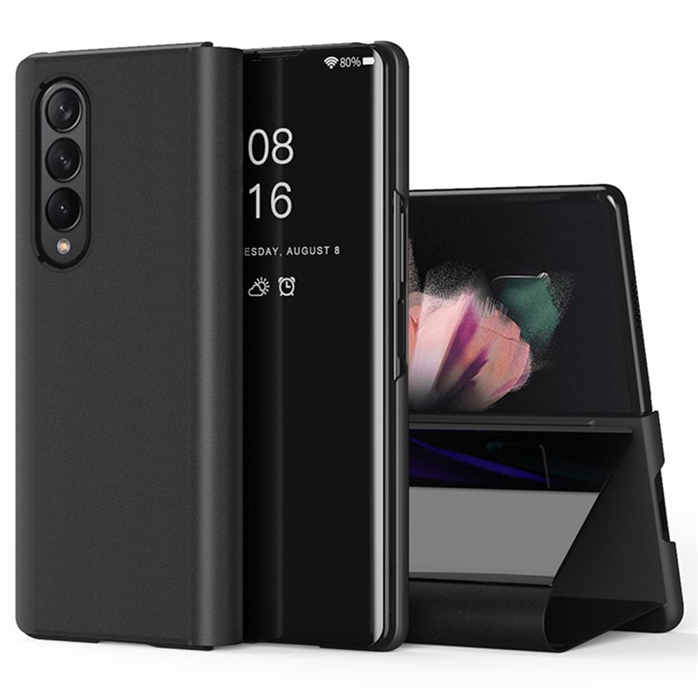Til Samsung Galaxy Z Fold4 5G Flip Lædercover med Stativ Fuld Kropsbeskyttende Telefonetui