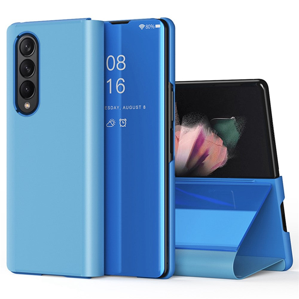 Til Samsung Galaxy Z Fold4 5G Flip Lædercover med Stativ Fuld Kropsbeskyttende Telefonetui
