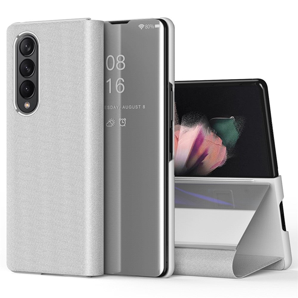 Til Samsung Galaxy Z Fold4 5G Flip Lædercover med Stativ Fuld Kropsbeskyttende Telefonetui