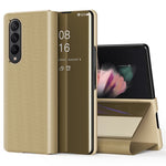 Til Samsung Galaxy Z Fold4 5G Flip Lædercover med Stativ Fuld Kropsbeskyttende Telefonetui