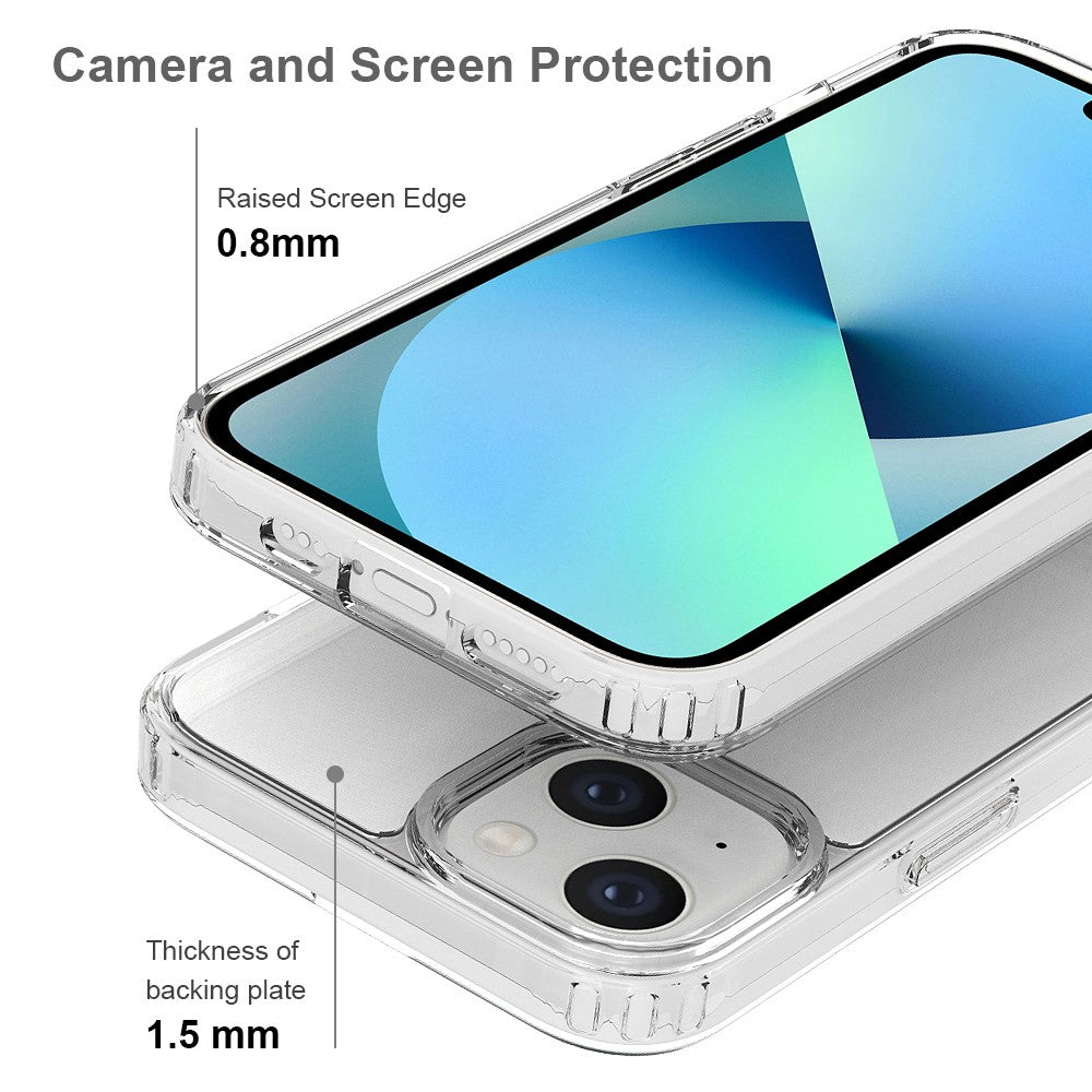 TPU kofanger akryl bagcover til iPhone 14 6.1 tommer, gennemsigtigt stødsikkert mobiltelefonetui