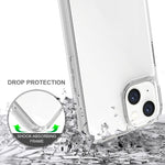 TPU kofanger akryl bagcover til iPhone 14 6.1 tommer, gennemsigtigt stødsikkert mobiltelefonetui