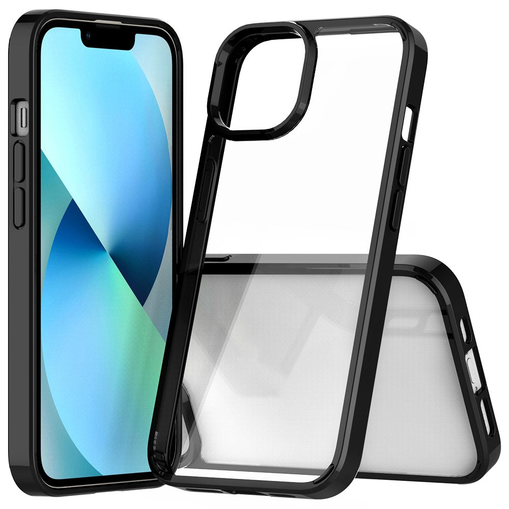 TPU kofanger akryl bagcover til iPhone 14 6.1 tommer, gennemsigtigt stødsikkert mobiltelefonetui