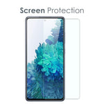 NORTHJO För Samsung Galaxy S20 FE 4G / 5G / 2022 / S20 Lite TPU Genomskinligt mobilskal med 9H Hårdhet Härdat Glas Skärmskydd