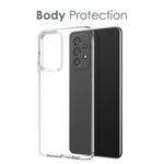 NORTHJO For Samsung Galaxy A73 5G Soft TPU Cover Protective Phone Case with Tempered Glass Screen Protector
