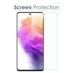 NORTHJO For Samsung Galaxy A73 5G Soft TPU Cover Protective Phone Case with Tempered Glass Screen Protector