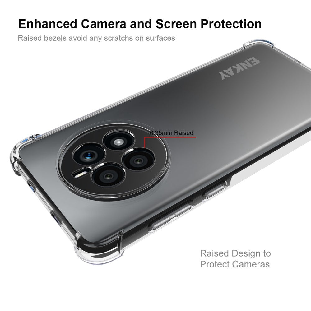 ENKAY HAT PRINCE För Huawei Mate 50 Förtjockade Hörn TPU-skal Anti-fall Genomskinligt mobilskal med Halkfri Kant