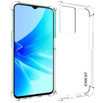 ENKAY HAT PRINCE etui til Oppo A57 4G / A57s 4G med skridsikker stribet kant, gennemsigtigt TPU-cover, fortykkede hjørner og stødbeskyttelse