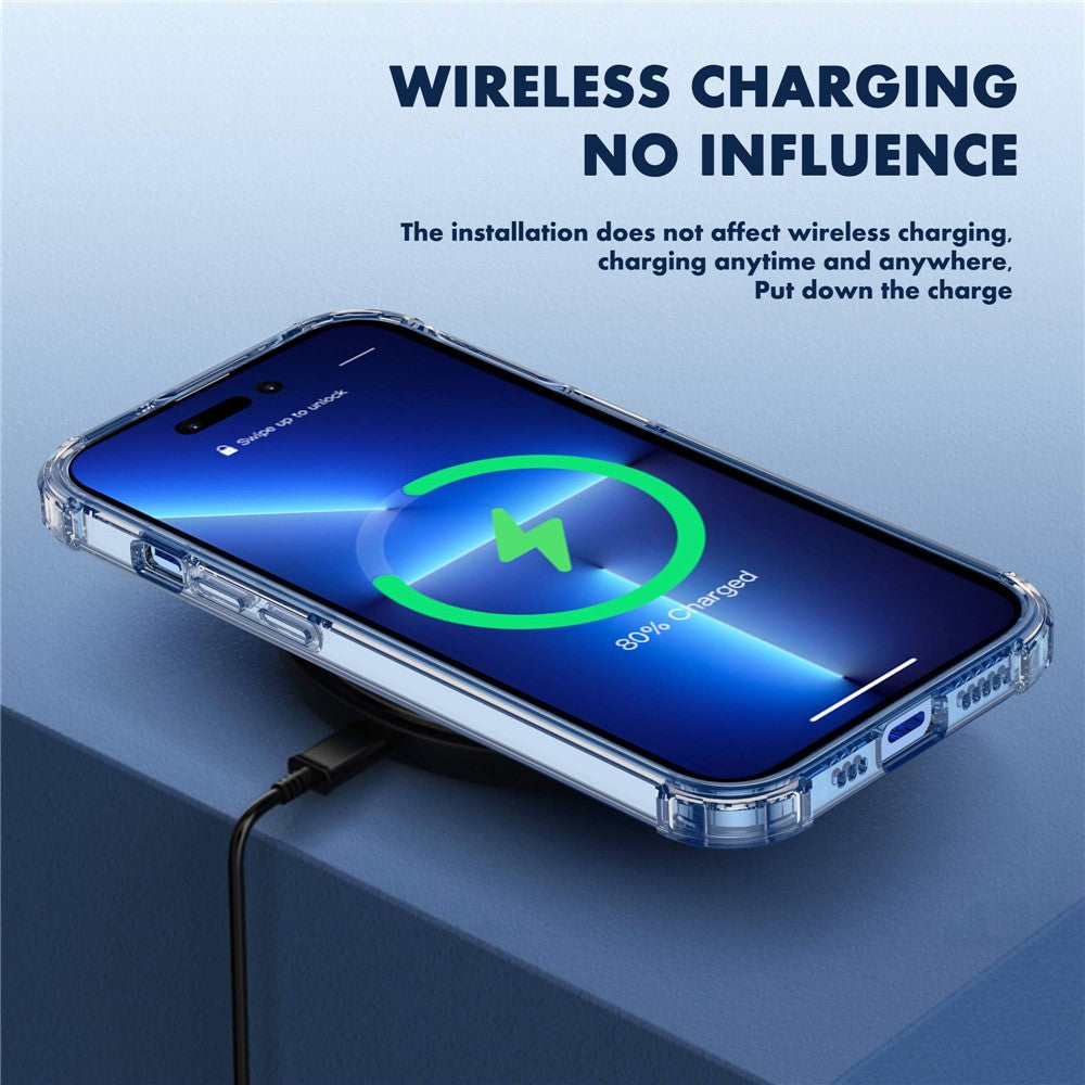 IPAKY For iPhone 14 Pro Max 6.7 inch Ultra Slim Drop-proof Phone Case Anti-scratch Hard PC TPU Frame Back Cover