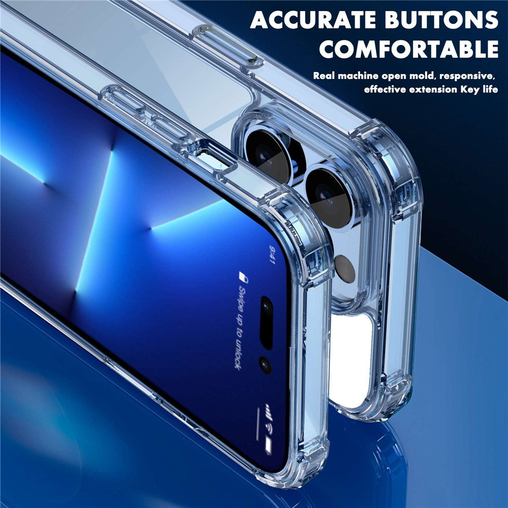IPAKY For iPhone 14 Pro Max 6.7 inch Ultra Slim Drop-proof Phone Case Anti-scratch Hard PC TPU Frame Back Cover
