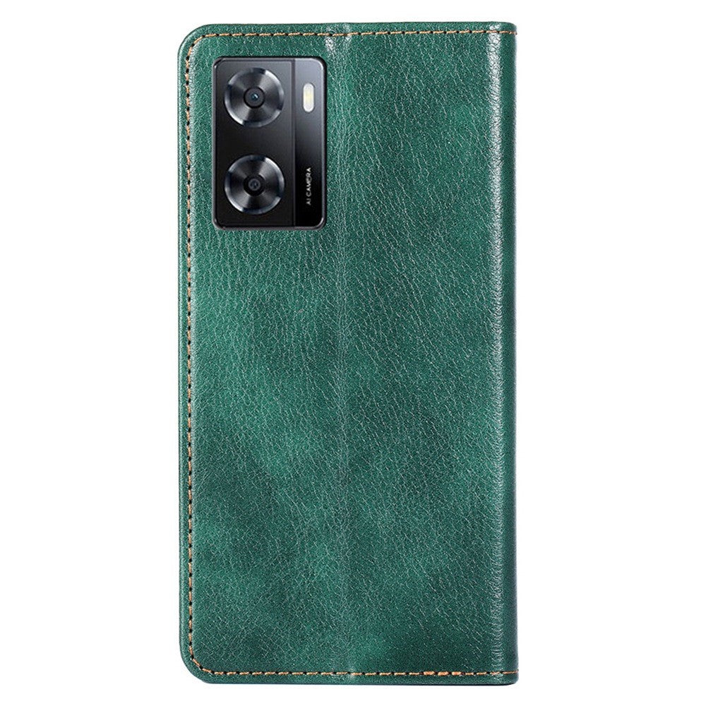 Magnetic Auto Closure Leather Phone Case for Oppo A57 4G / A57s 4G, Foldable Stand Wallet All-round Protective Shell