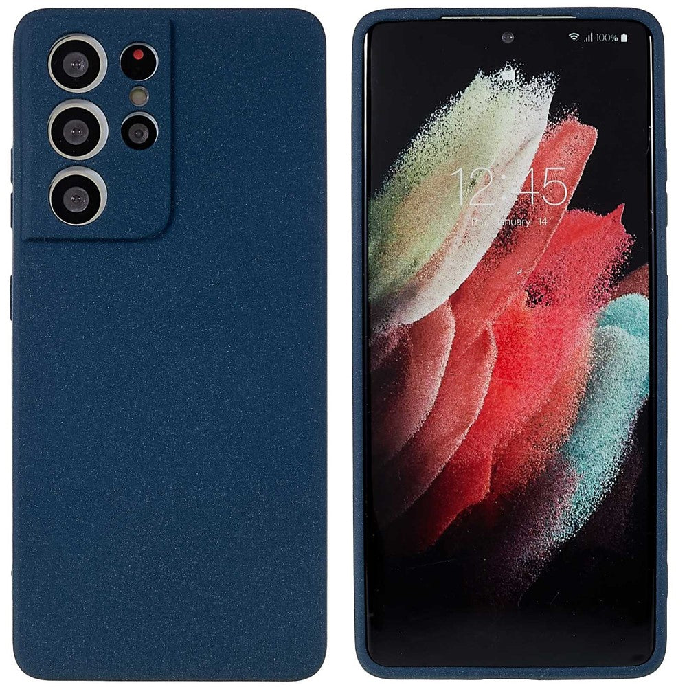 For Samsung Galaxy S21 Ultra 5G Anti-fall Double-Sided Matte TPU Case Scratch-resistant Mobile Phone Back Cover