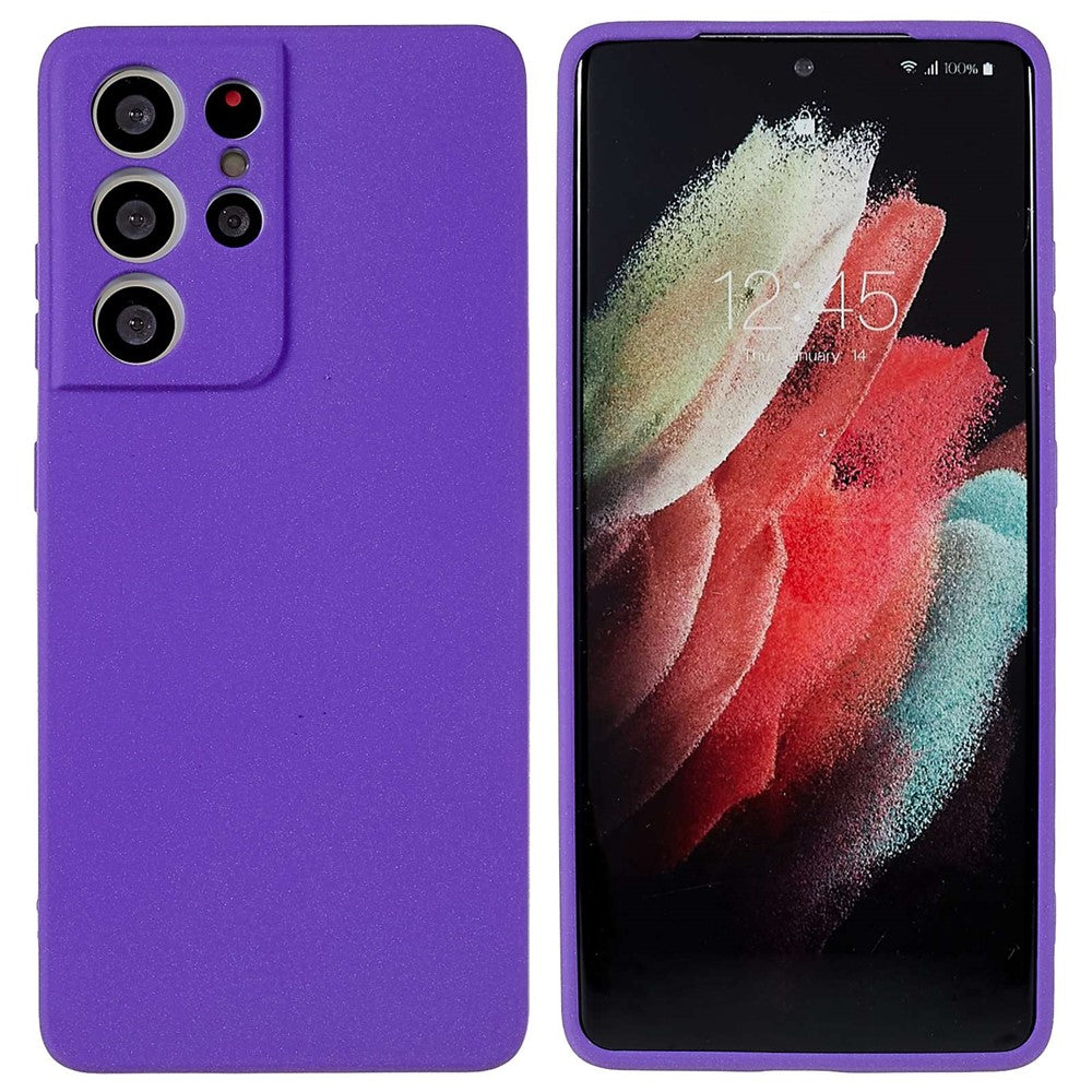 For Samsung Galaxy S21 Ultra 5G Anti-fall Double-Sided Matte TPU Case Scratch-resistant Mobile Phone Back Cover