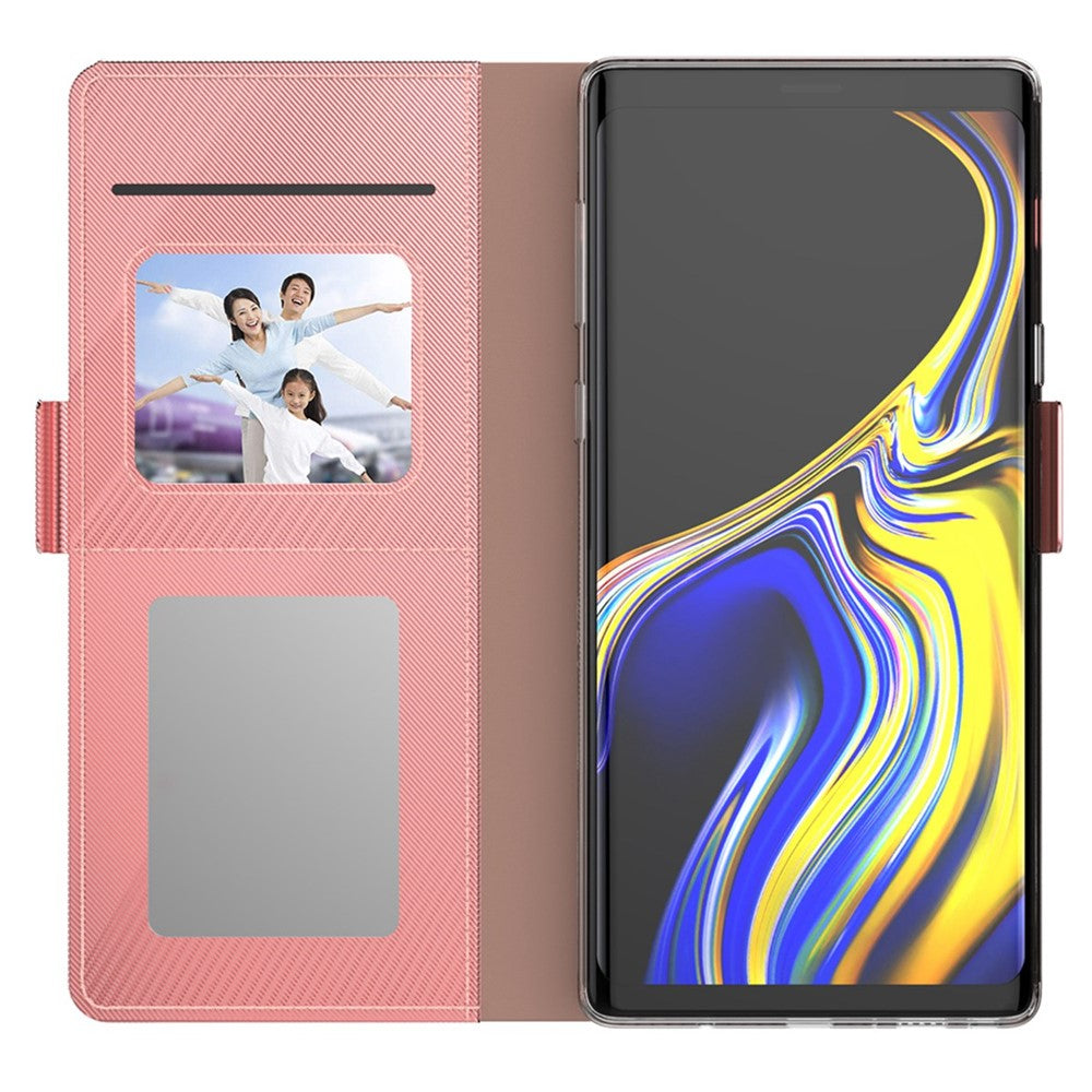 Til Samsung Galaxy A13 4G Makeup Spejl PU Lædercover Pung Etui Kortlomme Magnetisk Lukning Flip Cover
