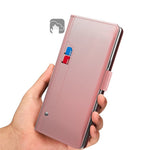 Til Samsung Galaxy A13 4G Makeup Spejl PU Lædercover Pung Etui Kortlomme Magnetisk Lukning Flip Cover
