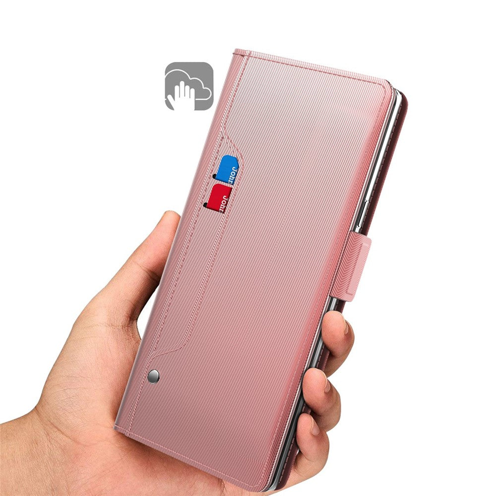 Til Samsung Galaxy A13 4G Makeup Spejl PU Lædercover Pung Etui Kortlomme Magnetisk Lukning Flip Cover
