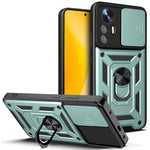 For Xiaomi 12 Lite 5G Slide Camera Protection Phone Case Kickstand PC + TPU Hybrid Mobile Phone Cover