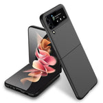 For Samsung Galaxy Z Flip4 5G Hard PC Phone Case Rubberized Anti-fingerprint Anti-scratch Flipping Cover