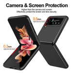 For Samsung Galaxy Z Flip4 5G Hard PC Phone Case Rubberized Anti-fingerprint Anti-scratch Flipping Cover