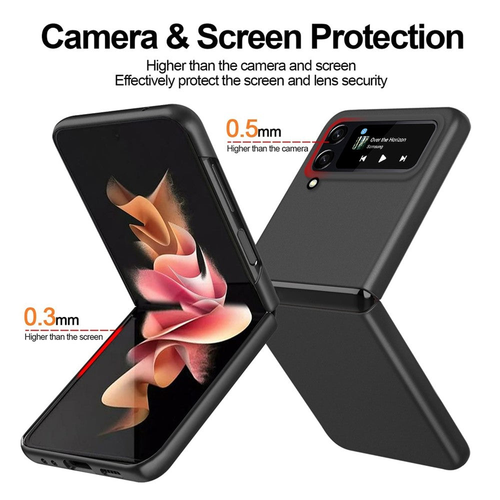 For Samsung Galaxy Z Flip4 5G Hard PC Phone Case Rubberized Anti-fingerprint Anti-scratch Flipping Cover